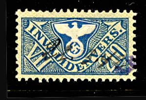 Nazi Disability Insurance 210pf Revenue Stamp Type1